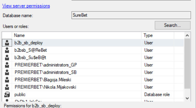 Permissions on all the databases that formed part of the data dump also have a lot of references to Premierbet.